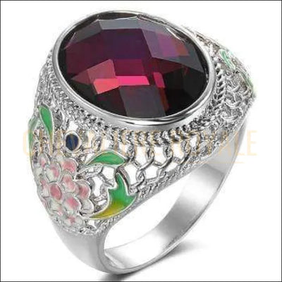 Chevalière femme formant une jolie fleur à couleurs 