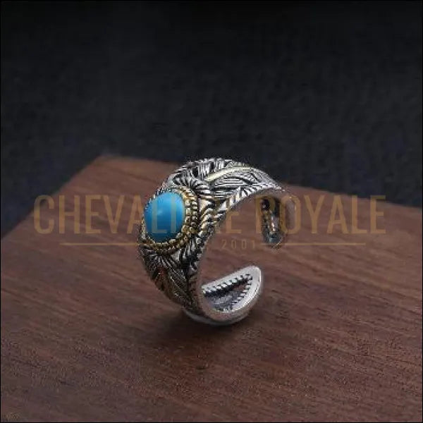 Chevalière pour femme homme bague présentation des plumes en argent