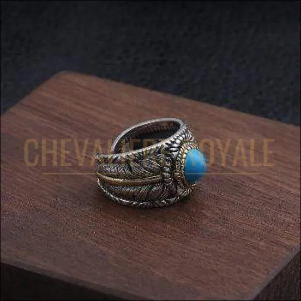 Chevalière pour femme homme bague présentation des plumes en argent bijou pas cher