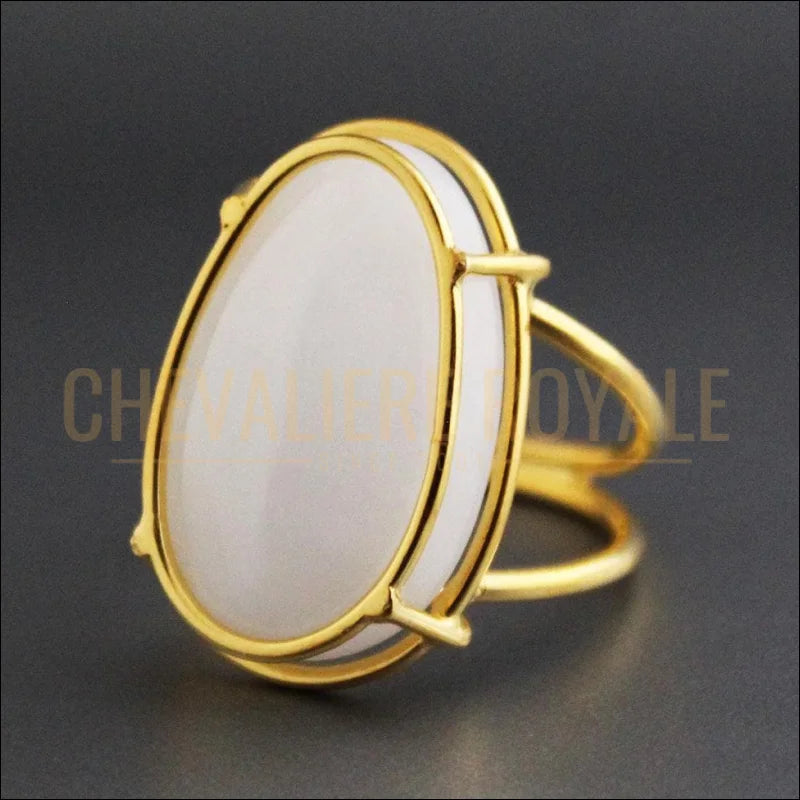 Chevalière Femme Ovale Agate – Bague Argent Sterling 925 – Bijou d'Harmonie-Chevaliere-Royale
