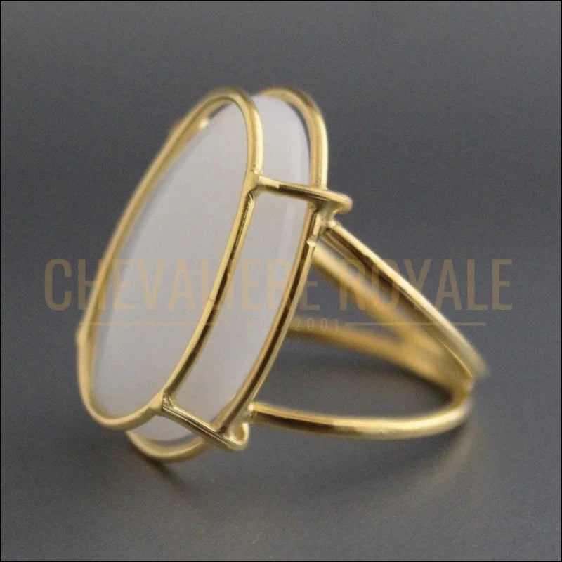 Chevalière Femme Ovale Agate – Bague Argent Sterling 925 – BAGUE d'Harmonie-Chevaliere-Royale