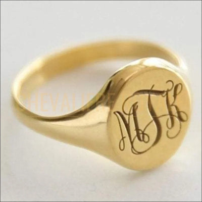 Bague Chevalière femme personnalisable trois couleurs rose or argent
