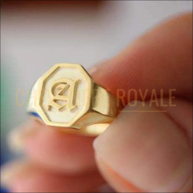 Chevalières pour  femmes en argent et or personnalisable avec vos initiales