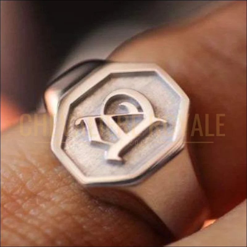 Chevalière femmes en argent or personnalisable avec vos initiales