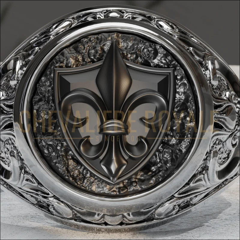Chevalière Fleur de Lys – Élégance Médiévale-Chevaliere-Royale-711