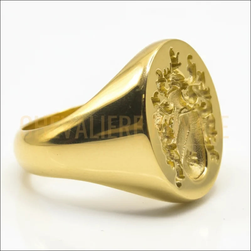 Chevalière héraldique en or 18 carats: l’excellence