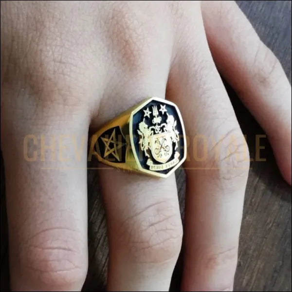 Bague Chevalier Hexagonale pour Hommes : Personnalisez votre style - Chevaliere ROyale - 