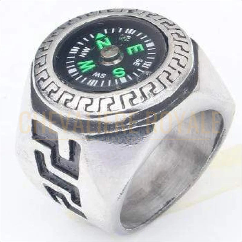 Bague Boussole En Argent 925 - Chevalière Points Cardinaux - Taille 58 à 66 - Neuf Avec étiquettes - Fabriqué En France