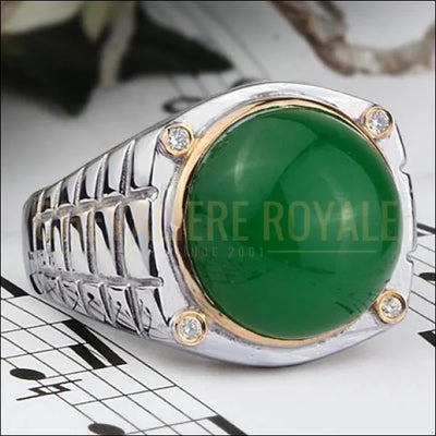bague-chevaliere-royale-argent-or-blanc-pierre-agate-verte
