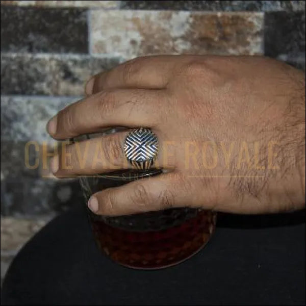 Bague homme rhodium sale