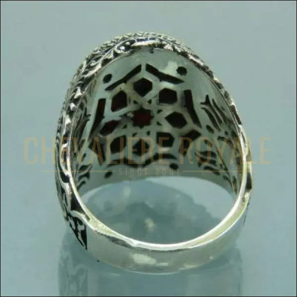 Chevalière pour homme  argent artisanale d'une beauté resplendissante 