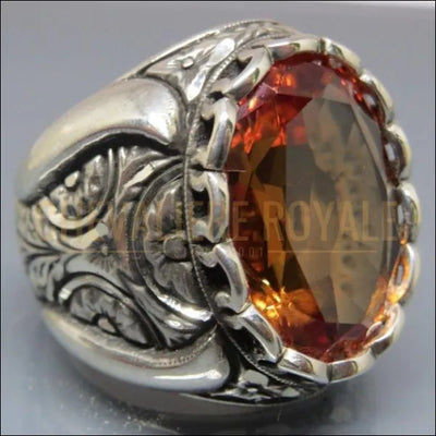 chevaliere homme de luxe avec pierre d'Alexandrite