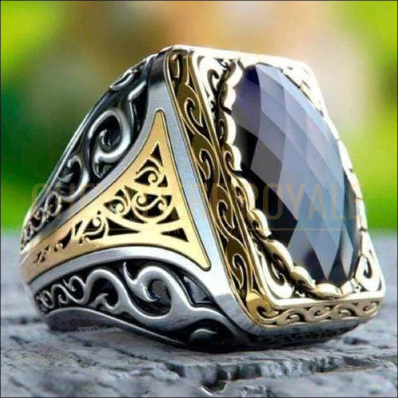 chevaliere homme argent pierre zircon bleue pas cher