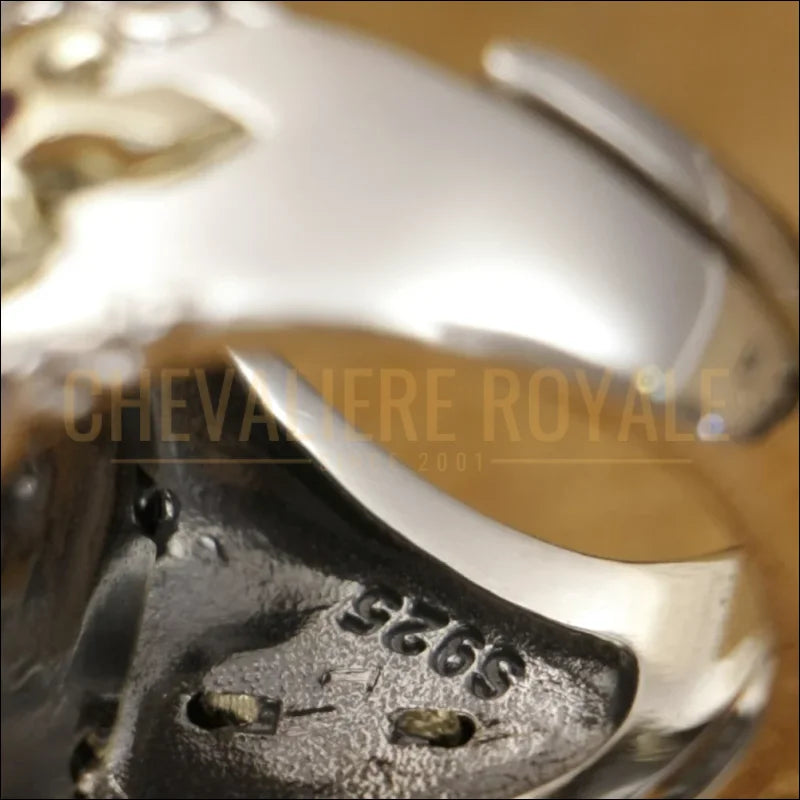 Chevalière homme argent – bague croix & bouclier spirituel