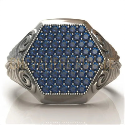 Chevalière homme argent design dynamique  époustouflante