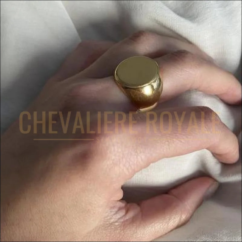 Chevalière royale pour hommes argent et or personnalisable gravure gratuite