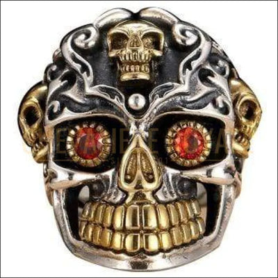 Chevaliere Royale - bague homme argent gothique ajustable crâne prestigieuse 