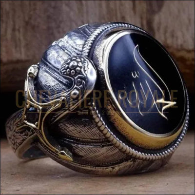 Chevaliere argent homme  islamique l'inscription 