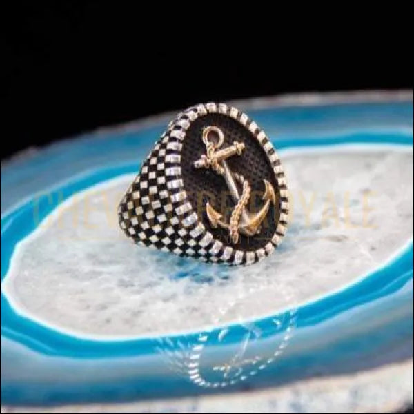 Chevalière royale  hommes argent la bénédiction des forces de la nature marine
