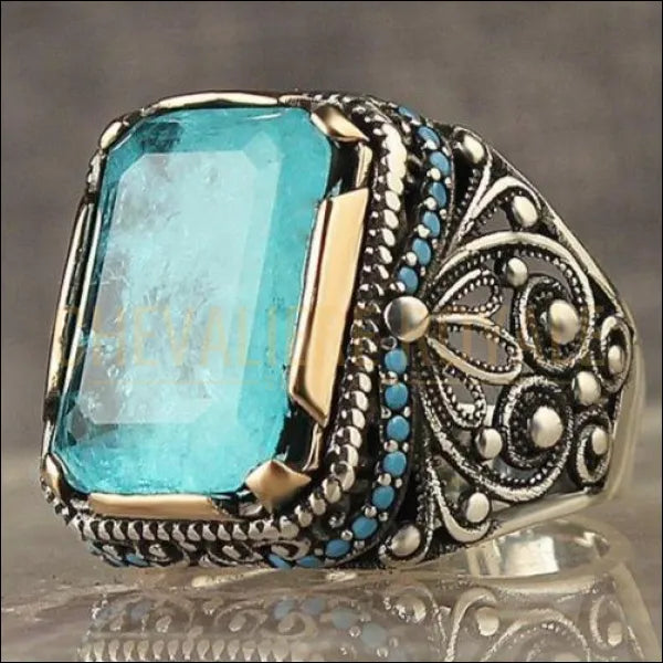 Chevaliere-homme-argent-tourmaline-paraiba-joyau-precieux.