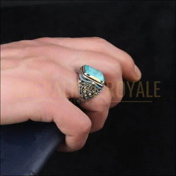 Chevaliere-argent-tourmaline-paraiba-joyau