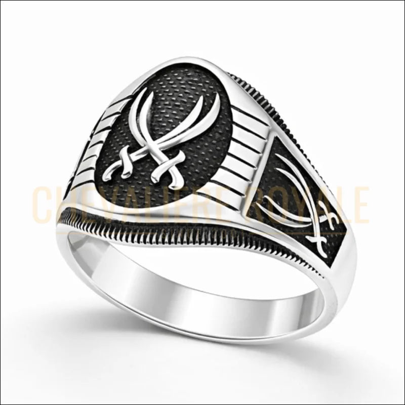 BAGUE-argent-epe-hz.ali-zulfikar-chevaliere-royale