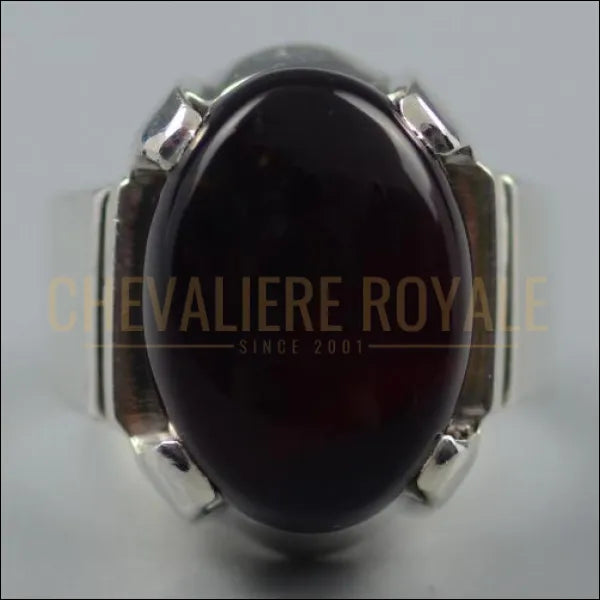 chevaliere-homme-argent-massif-pierre-agate-rouge-sang-pas-cher