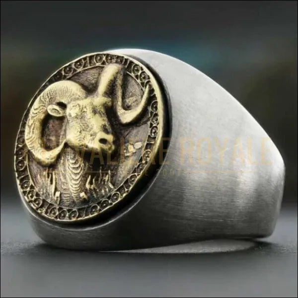 Chevaliere homme argent massif horoscope belier zodiaque 4 US