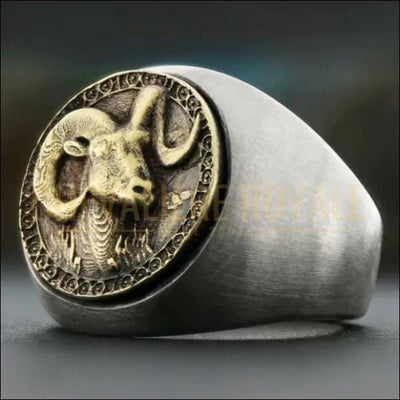 Chevalière homme argent massif horoscope bélier zodiaque