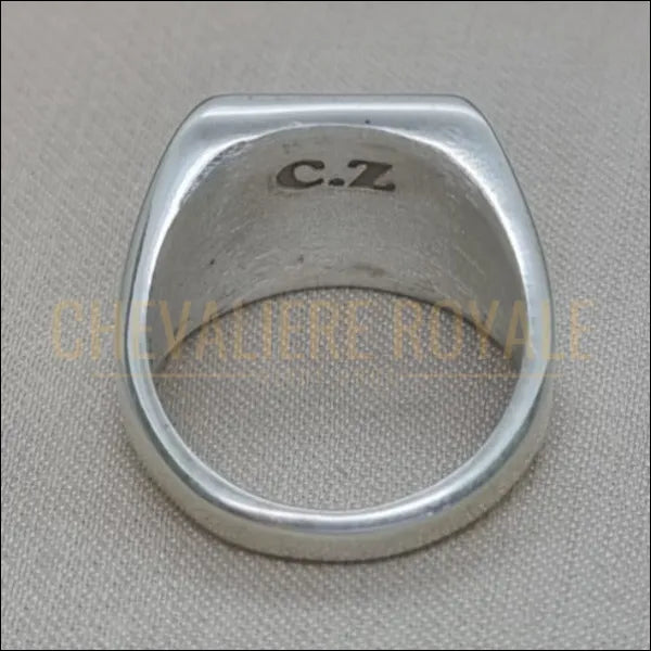 Chevalière pour homme argent massif pleine carrée personnalisable pas cher 15 gr