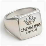 Chevalière homme argent massif pleine carrée personnalisée