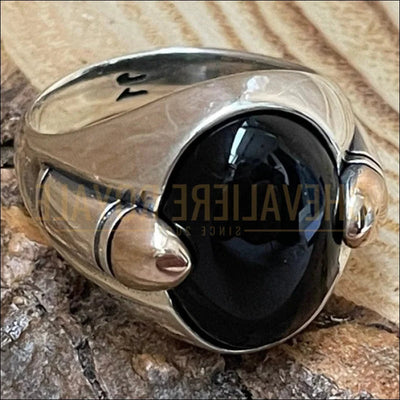 Chevalière Homme Argent Onyx Noir | Élégance Intemporelle - Chevaliere Royale - 