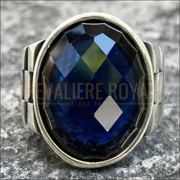 Chevalière homme argent ornée d'une pierre zircon 11 gr