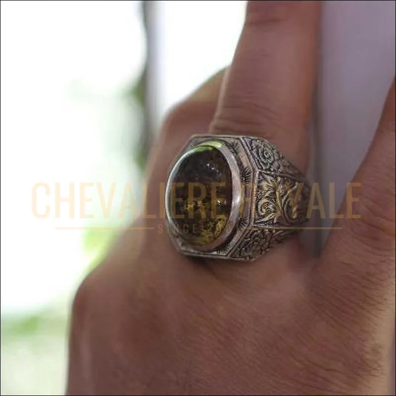 Chevalière ambre homme hotsell