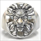 Chevalière homme argent tête de lion la chaleur féroce du soleil