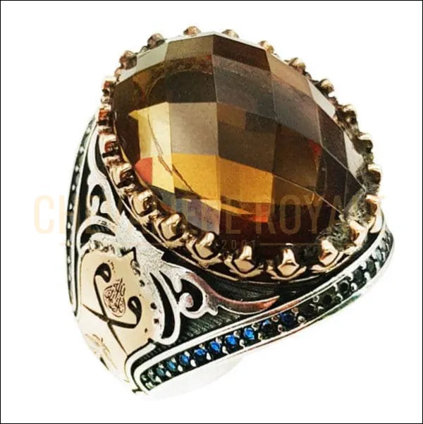 Chevalière homme argent zultanite énergie positive (EY1258) - Chevalière Royale 