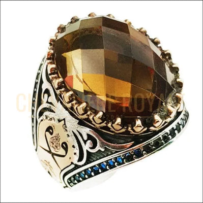Chevalière homme argent zultanite énergie positive (EY1258) - Chevalière Royale 