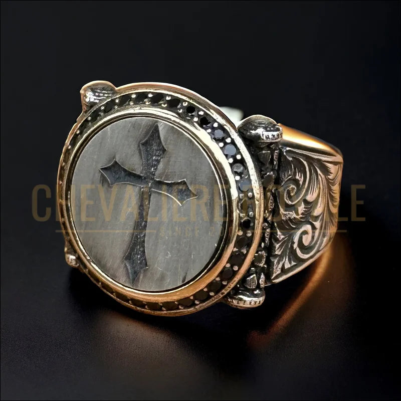 Chevalière Homme Croix Chrétienne – Bijou Symbolique-Chevaliere Royale-2/