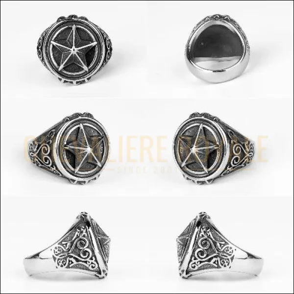 Chevaliere-homme-acier-symbole-pentagramme-foi-star