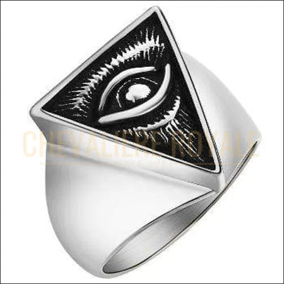 Chevaliere royale-bague homme en acier inox Œil d'Horus mythologie égyptienne