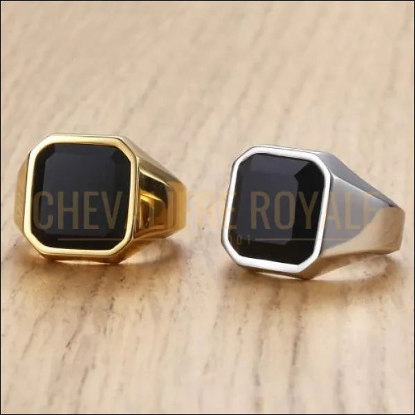 Chevalière royale  pour homme en acier Inoxydable de 14 g perfectionné