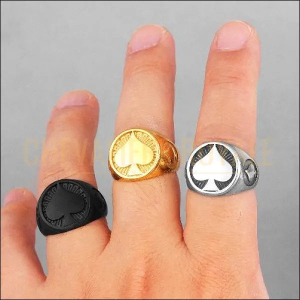 chevaliere-homme-acier-pique-poker-gold-noir-argent