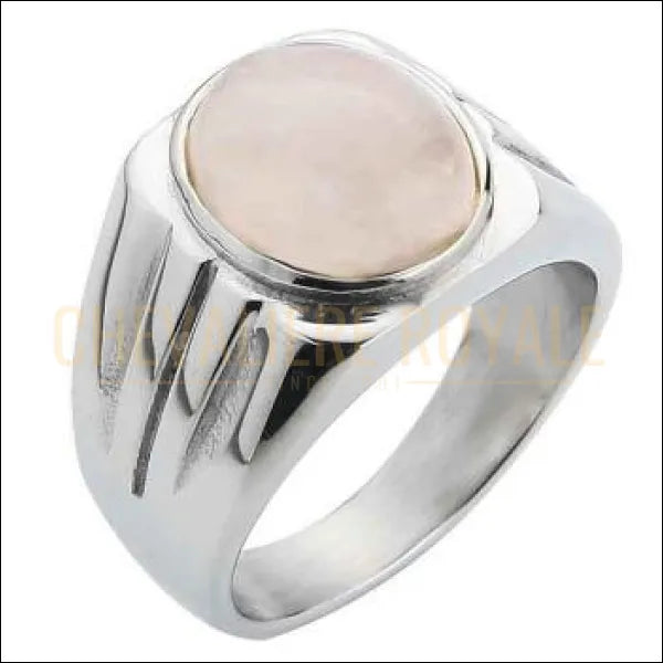 Bague Chevalière Homme En Acier Inoxydable 316L - Argentée, Avec Zirconium Cubique - Hypoallergénique, Design Résistant