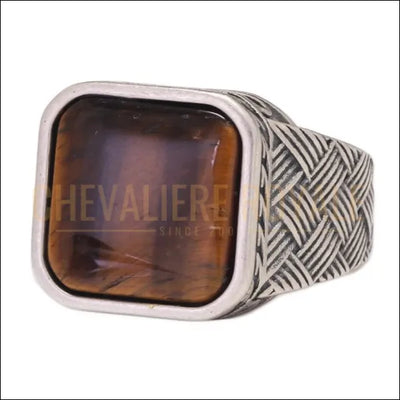 Chevalière Homme en Argent  : Élégance au Masculin-Chevaliere Royale - 