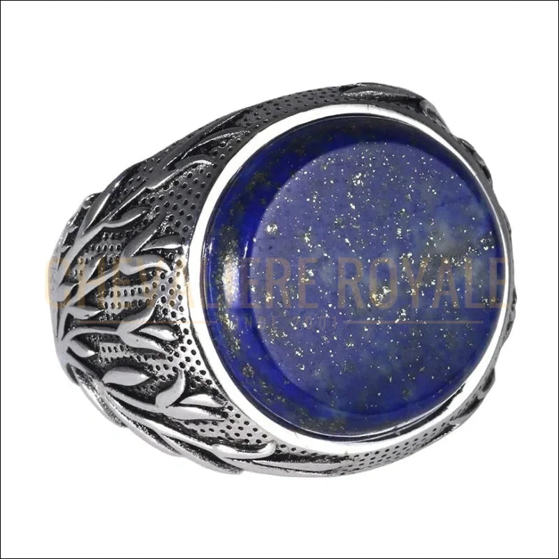 Bague-Pierre-Lapis-Lazuli-Chevaliere-Royale