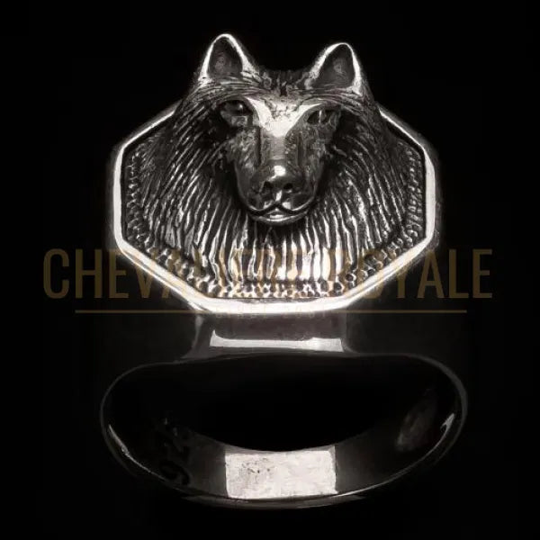 Chevaliere-homme-argent-925-massif-art-tribal-loup