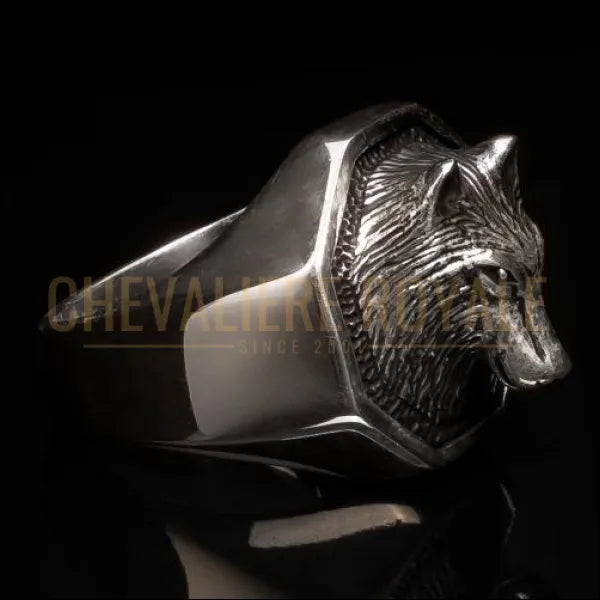 Chevaliere-homme-argent-massif-art-tribal-loup