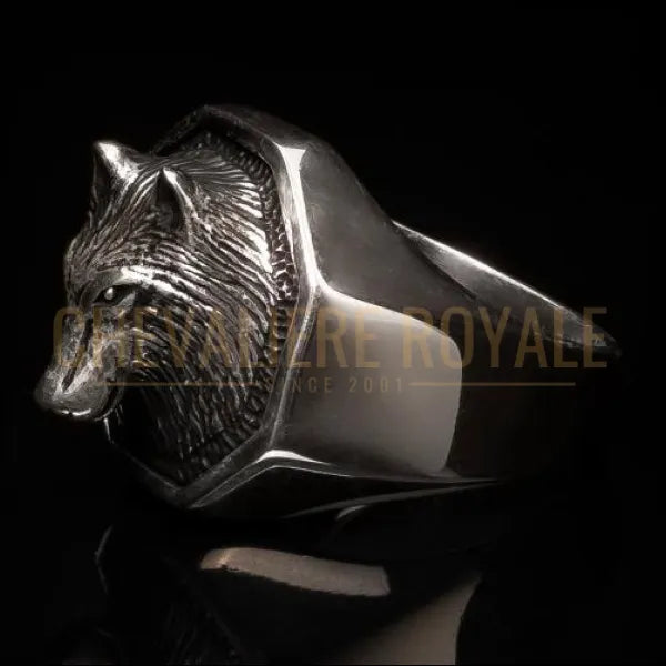 Chevaliere-homme-argent-925-massif-art-tribal-loup-3D