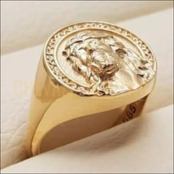 Chevalière royale homme en or 14k ou 18k le Seigneur jésus-Christ catholique 