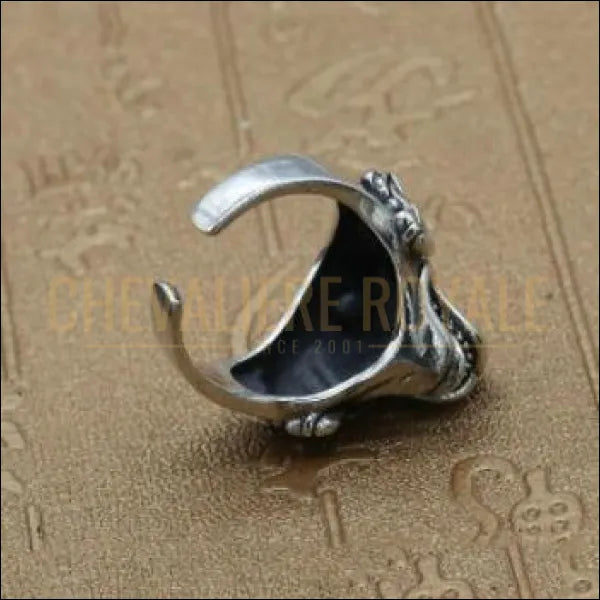 Chevalière Royale - bague  homme femme argent en forme d'un chien ajustable bijou